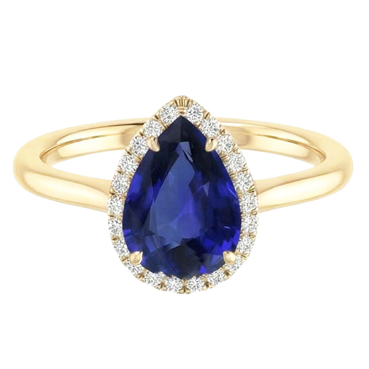 naturel pear diamant 3carats bague angle de côté