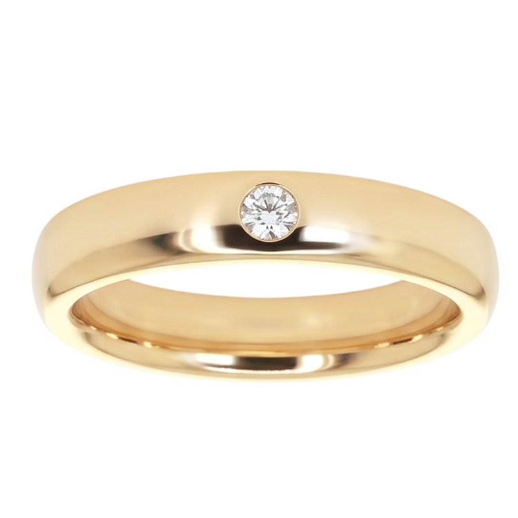 Bague Homme Gypsy Naturel Diamond Band 0.25 Carats Or Jaune 14K