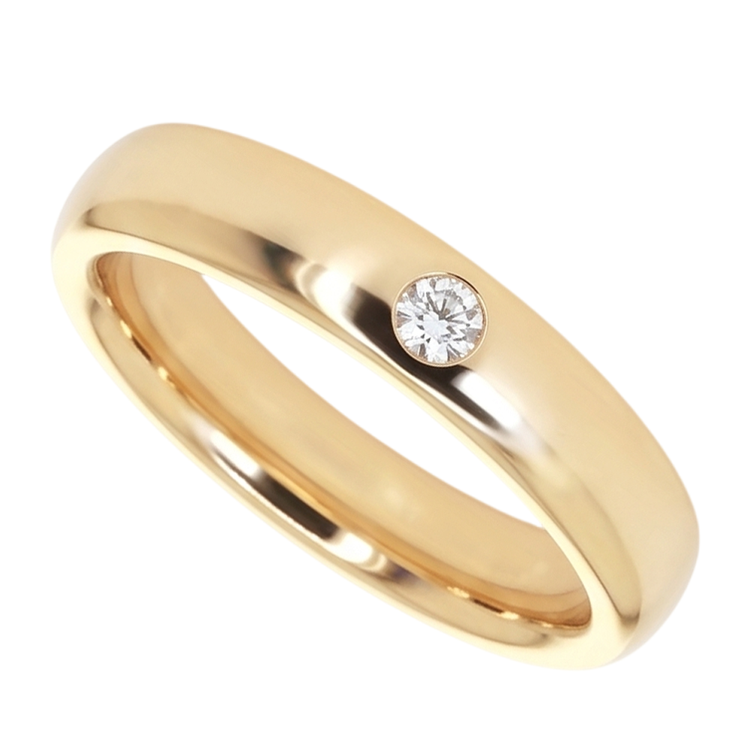 Bague Homme Gypsy Naturel Diamond Band 0.25 Carats Or Jaune 14K