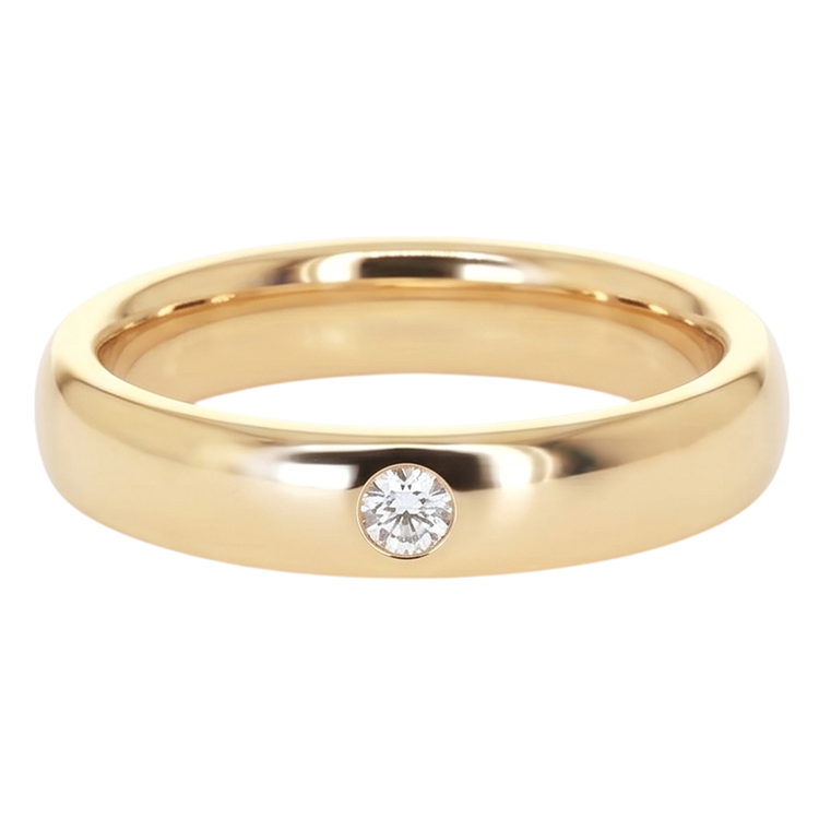Bague Homme Gypsy Naturel Diamond Band 0.25 Carats Or Jaune 14K