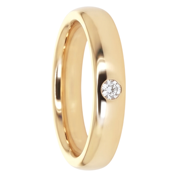 Bague Homme Gypsy Naturel Diamond Band 0.25 Carats Or Jaune 14K