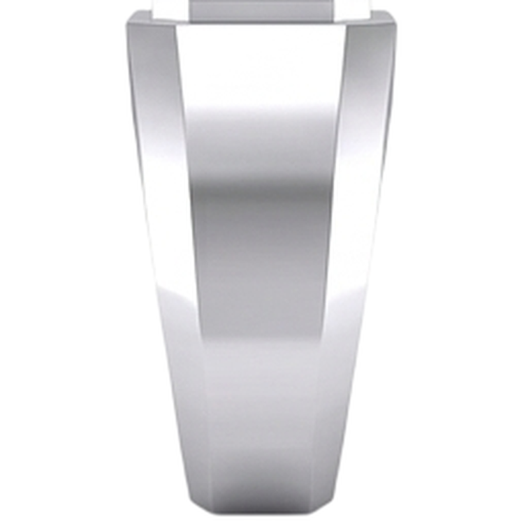 Bague Homme Solitaire Emeraude Diamant Or 1 Carat 14K