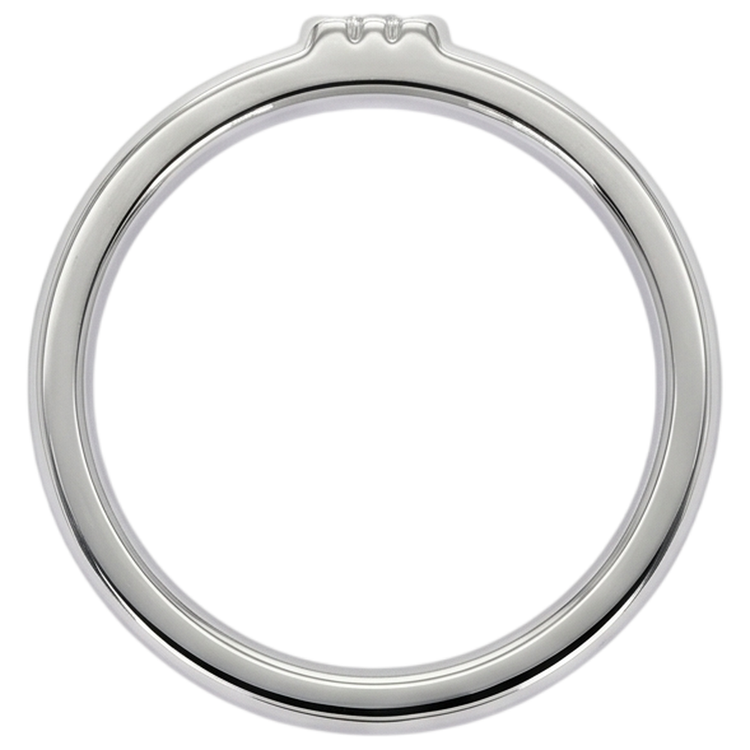 Bague Homme Véritable Diamant Rond Fini Brossé Or Blanc 14K 0.50 Carats