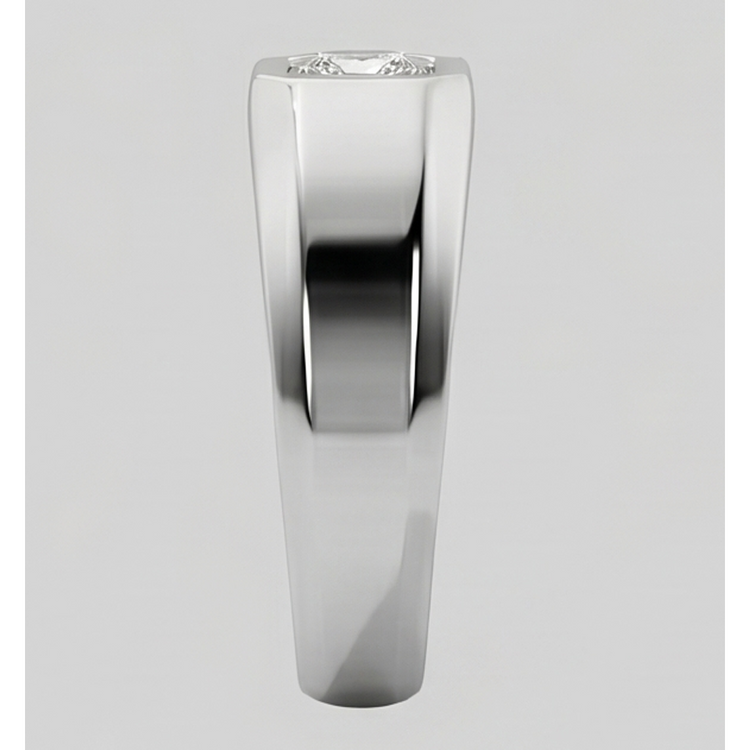 Bague Hommes Princesse Taille Diamant Or Blanc