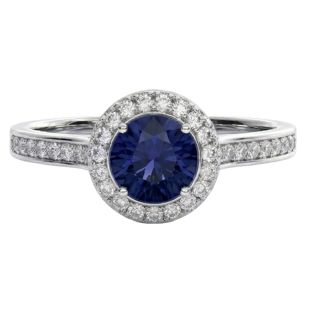 naturel round diamant 3carats bague angle de côté