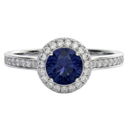 naturel round diamant 3carats bague angle de côté