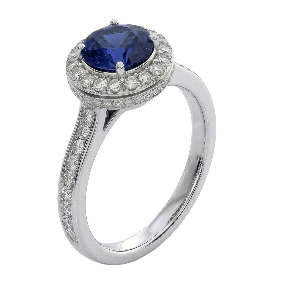 naturel round diamant 3carats bague détail rapproché