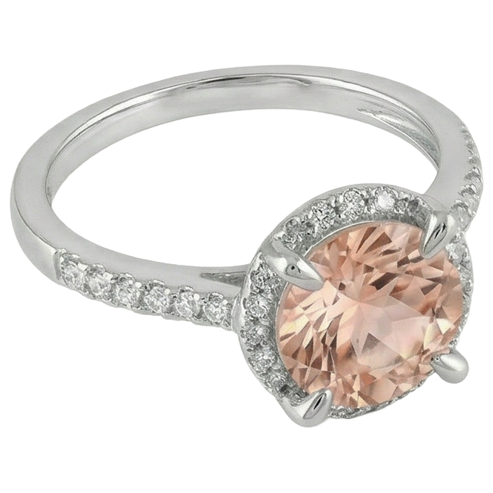 naturel morganite 9.75carats bague vue de dessus