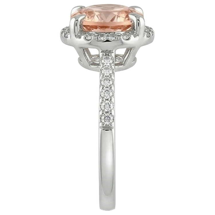 naturel morganite 9.75carats bague vue de profil