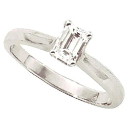 Bague Naturel Diamant Solitaire Émeraude 2 Carats