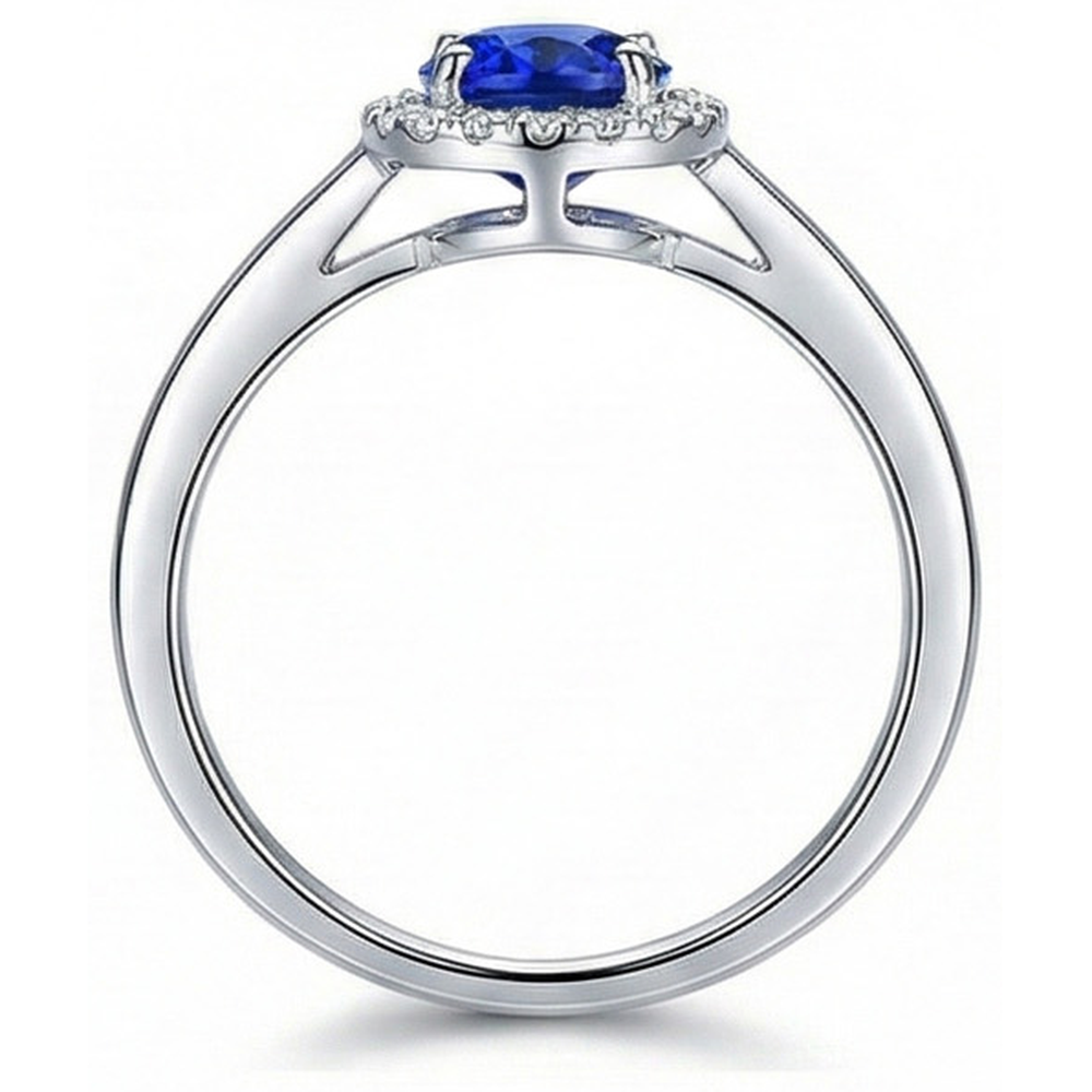 naturel oval diamant 2.30carats bague sur blanc