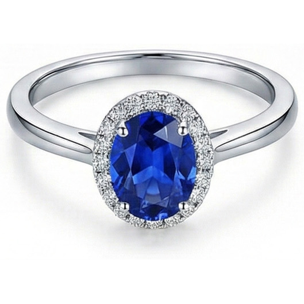 naturel oval diamant 2.30carats bague détail rapproché