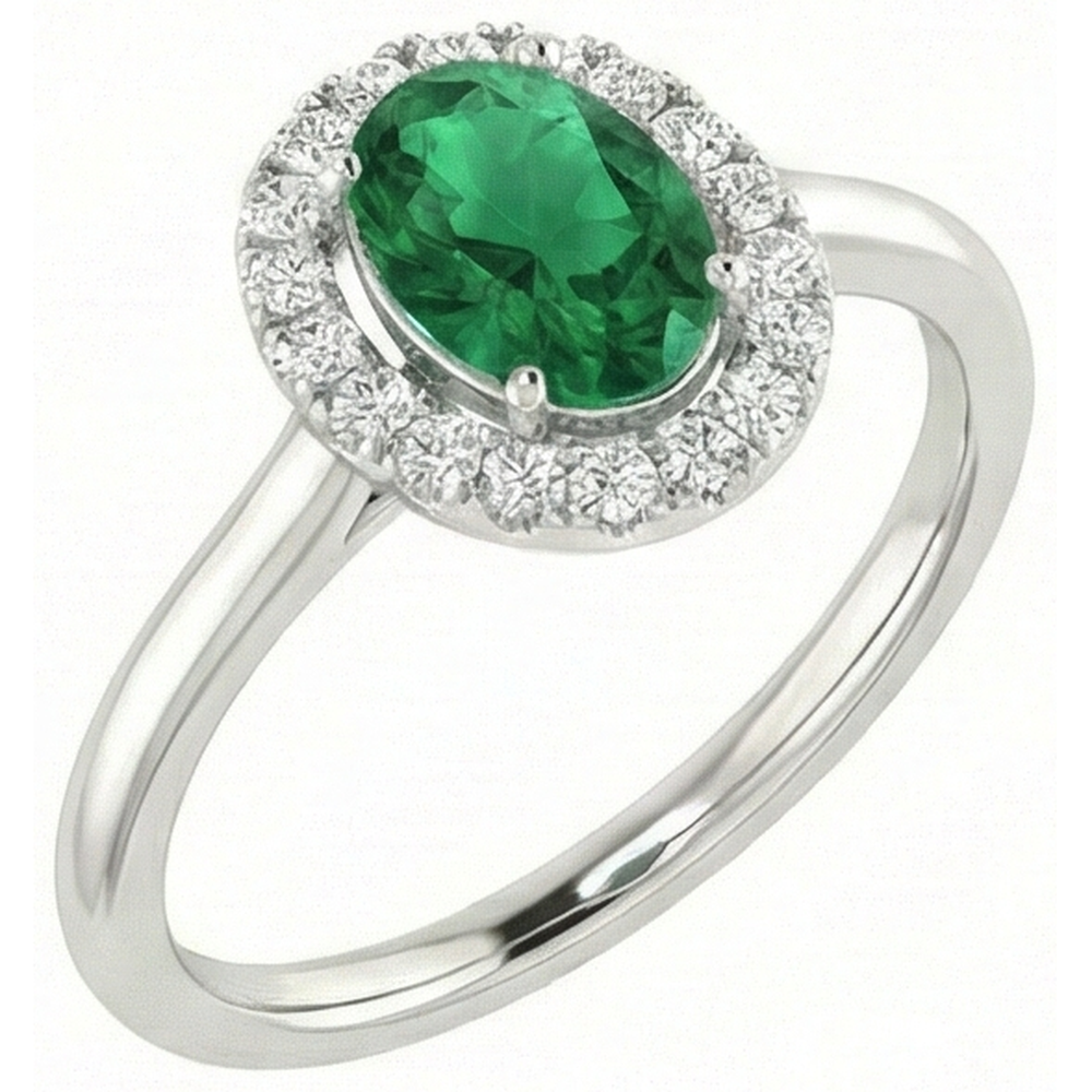 naturel oval diamant 3.70carats bague angle de côté