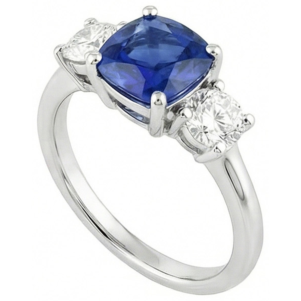 naturel round diamant 2.50carats bague détail rapproché