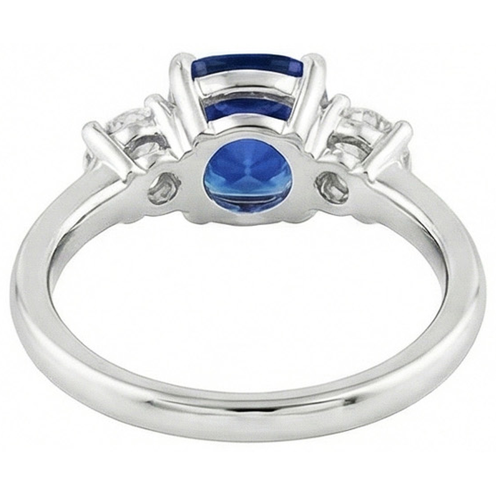 naturel round diamant 2.50carats bague vue de profil