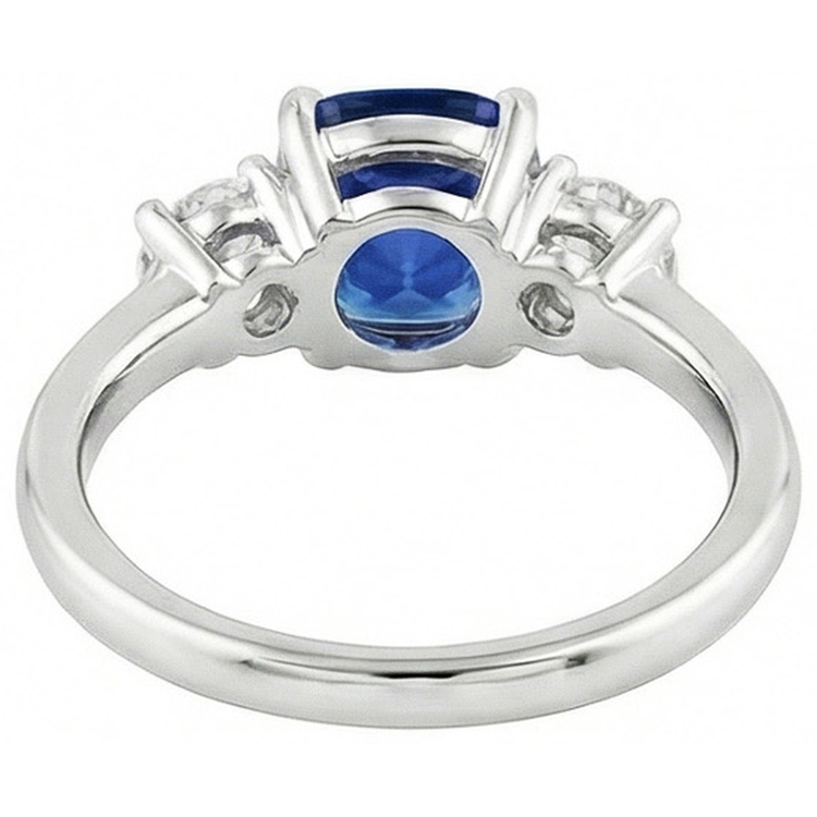 naturel round diamant 2.50carats bague vue de profil