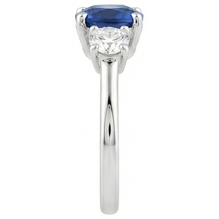 naturel round diamant 2.50carats bague vue de dessus