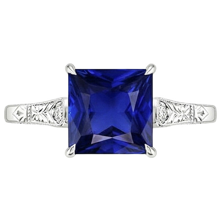 naturel diamant 5.25carats bague vue de profil