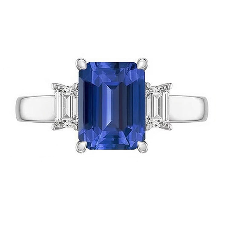 naturel radiant saphir 2.75carats bague détail rapproché