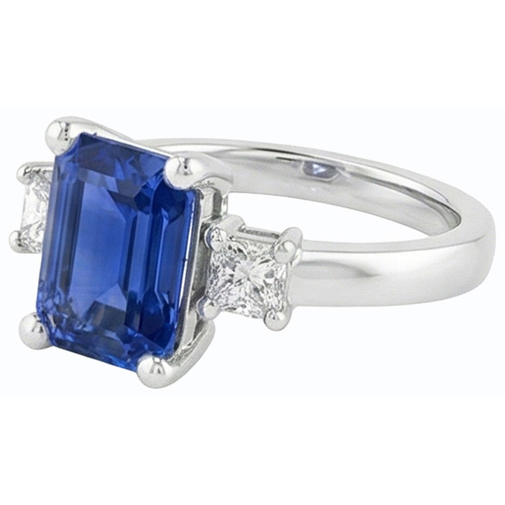 naturel diamant 2.50carats bague vue de profil
