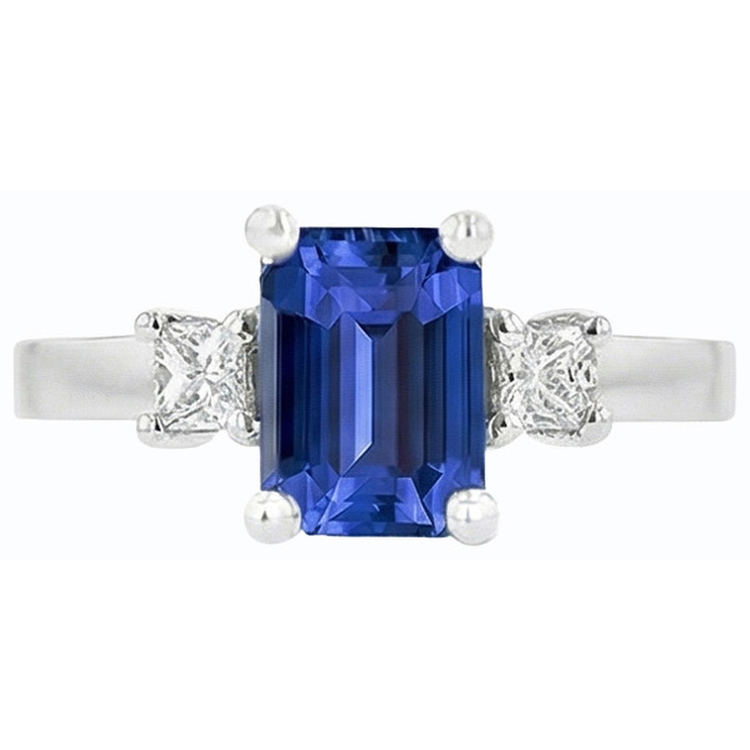 naturel diamant 2.50carats bague sur blanc
