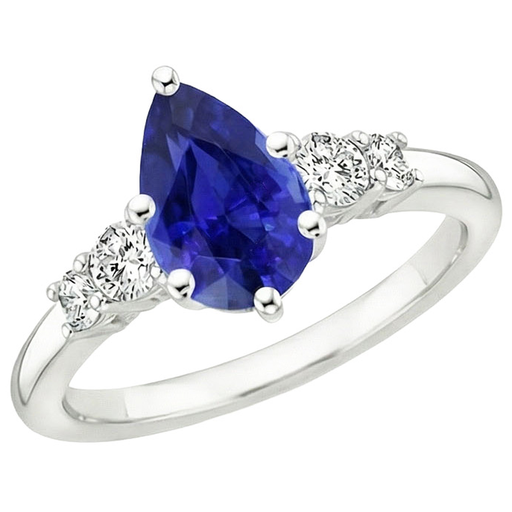 naturel round diamant 3.25carats bague angle de côté