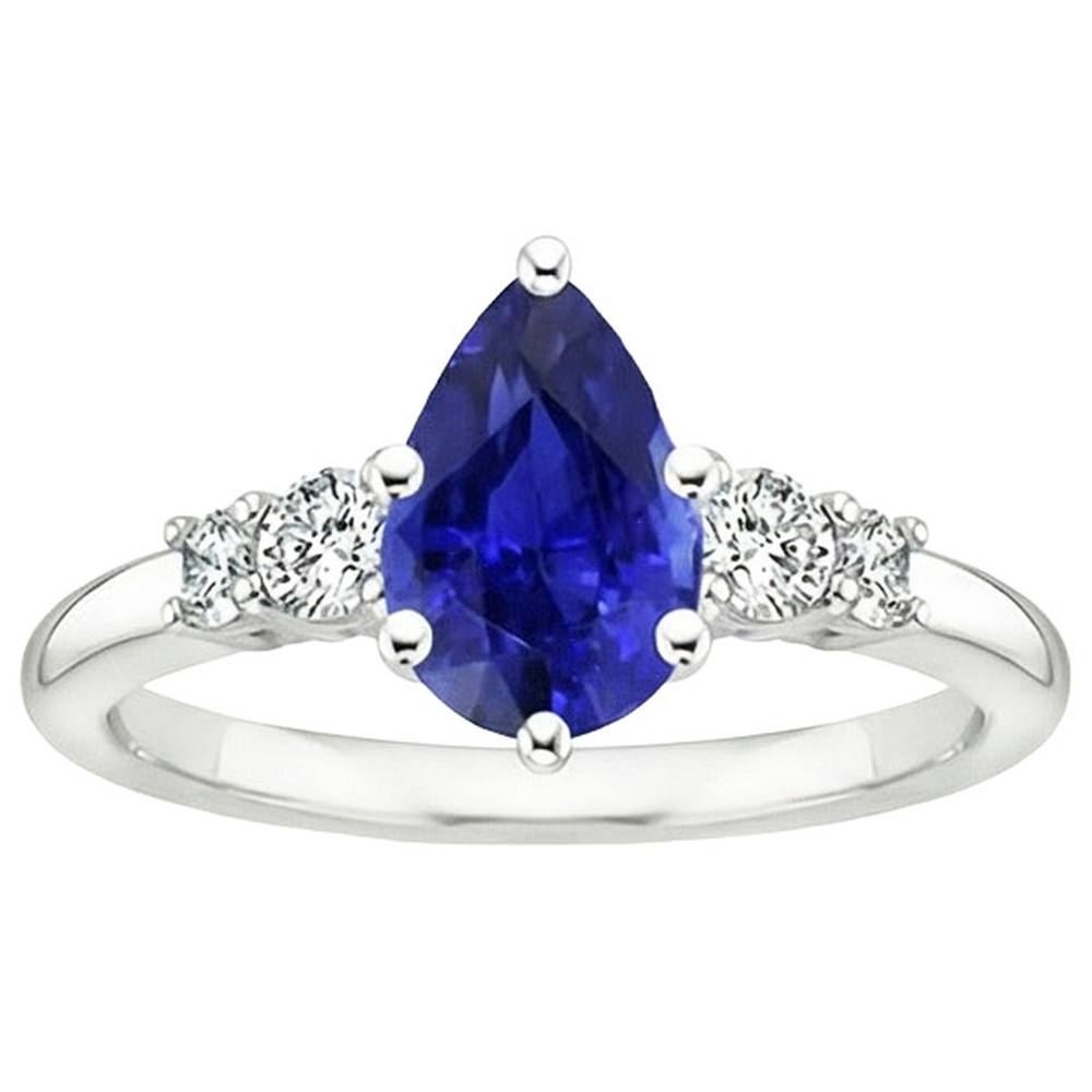 naturel round diamant 3.25carats bague vue de profil