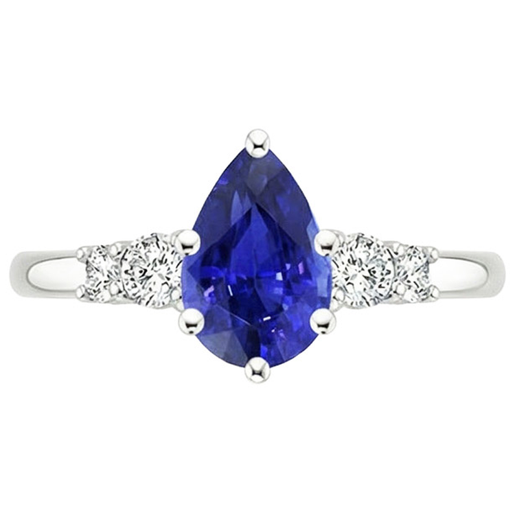 naturel round diamant 3.25carats bague sur blanc