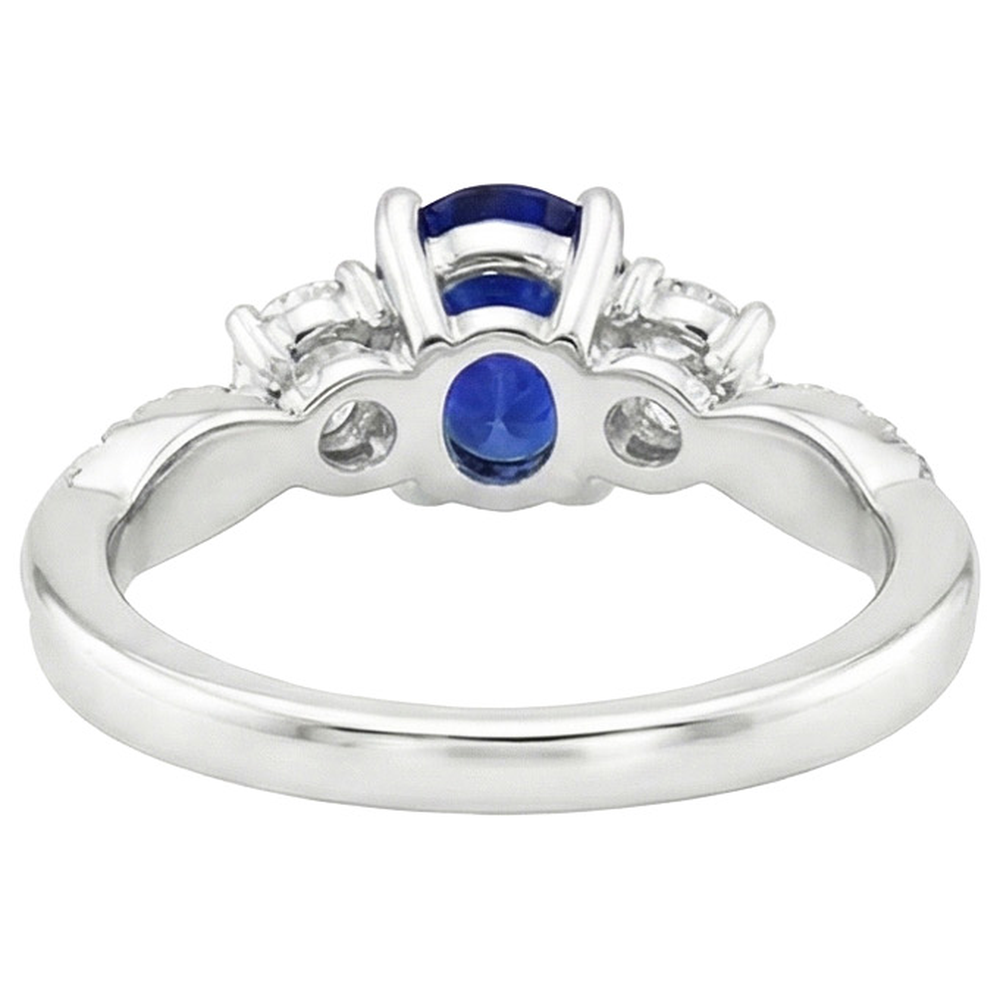 naturel oval diamant 6.50carats bague sur blanc