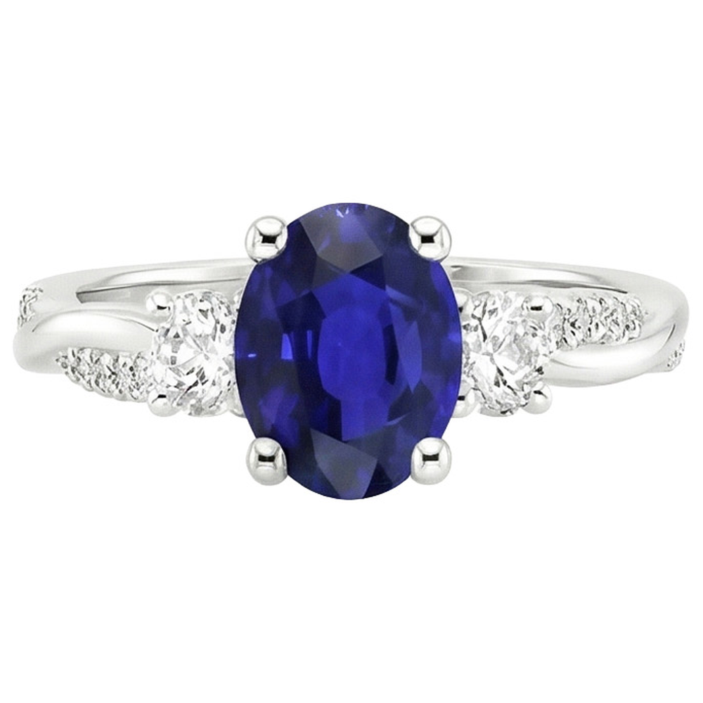 naturel oval diamant 6.50carats bague détail rapproché