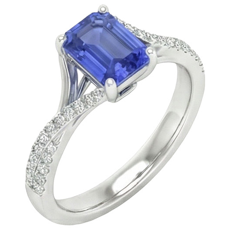 naturel emerald émeraude 5.25carats bague vue de face
