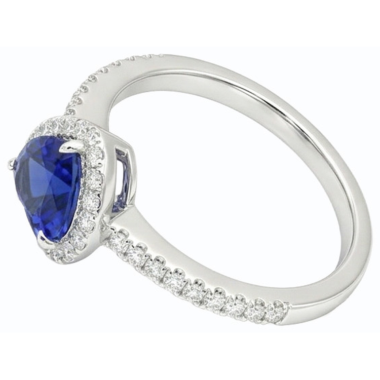 naturel round diamant 3carats bague vue de dessus