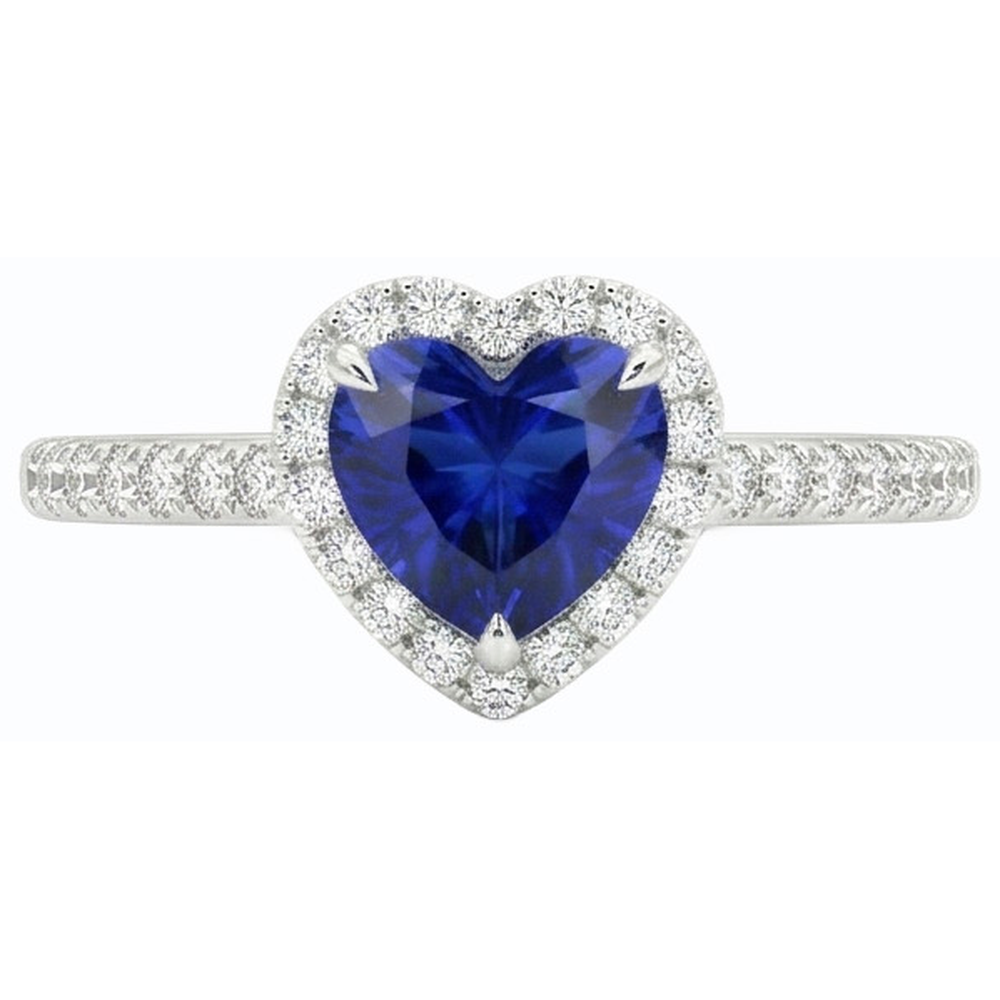 naturel round diamant 3carats bague sur blanc