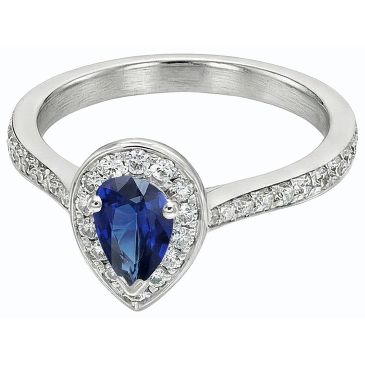 naturel pear diamant 4carats bague angle de côté