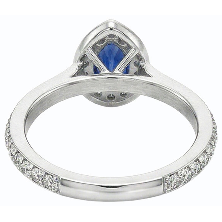 naturel pear diamant 4carats bague détail rapproché