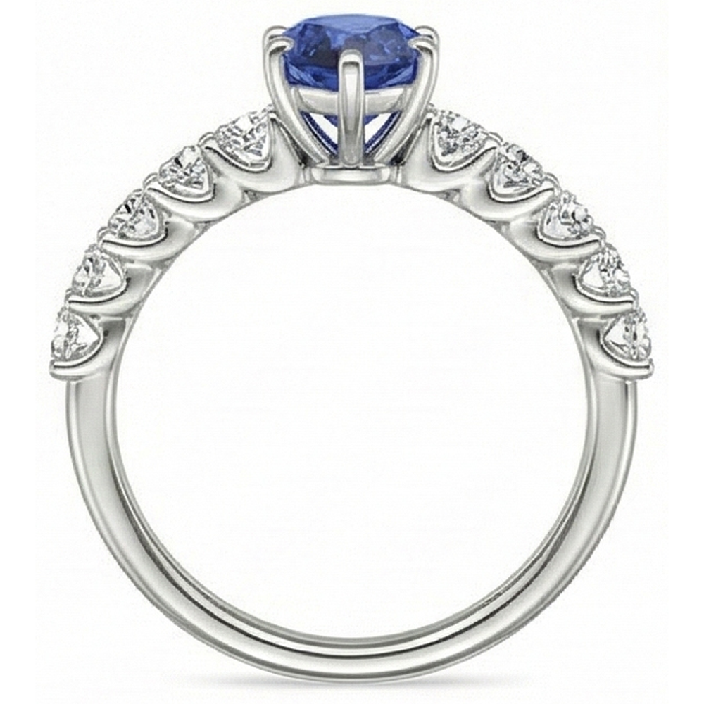 naturel pear diamant 2carats bague sur blanc