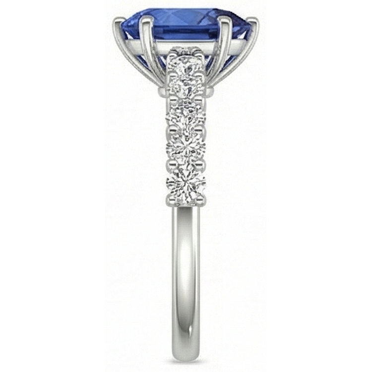 naturel pear diamant 2carats bague vue de profil