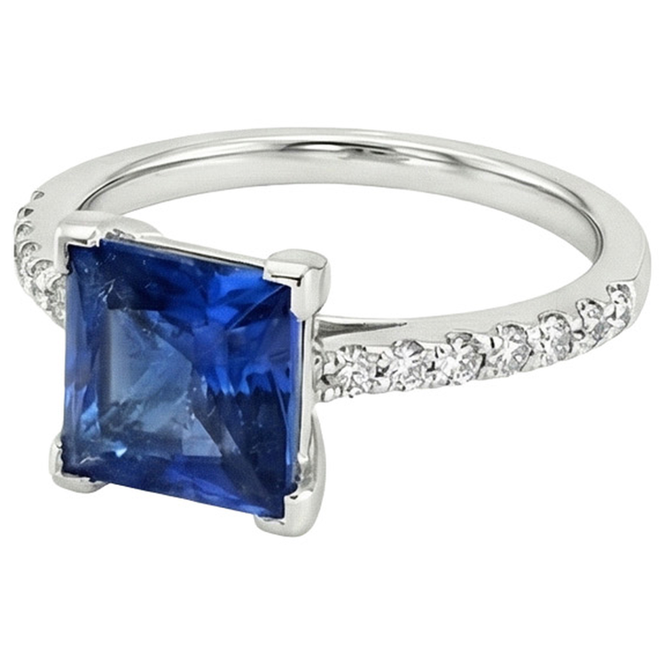 naturel diamant 4carats bague vue de dessus