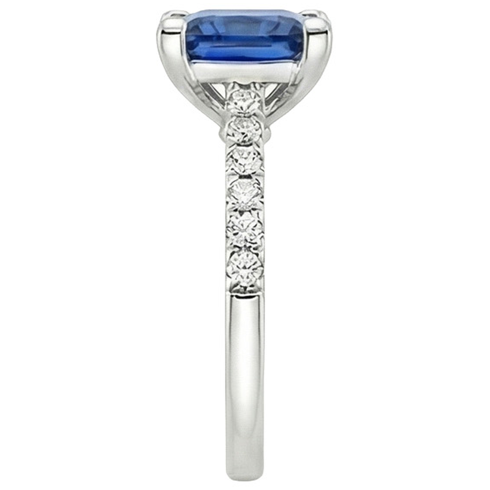 naturel diamant 4carats bague vue de profil
