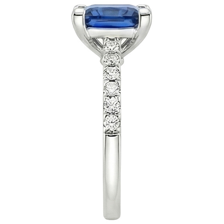 naturel diamant 4carats bague vue de profil