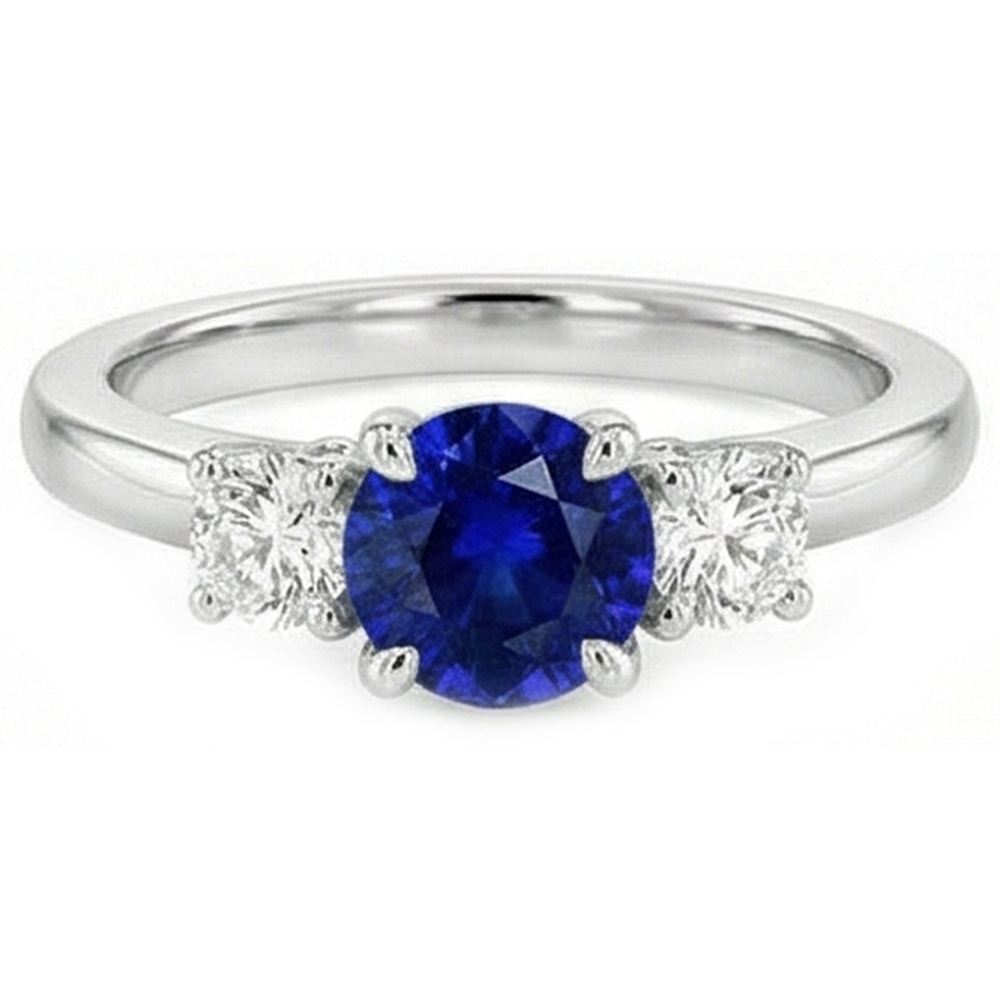 naturel round diamant 2carats bague angle de côté