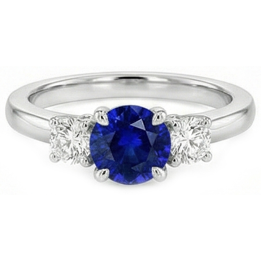 naturel round diamant 2carats bague angle de côté