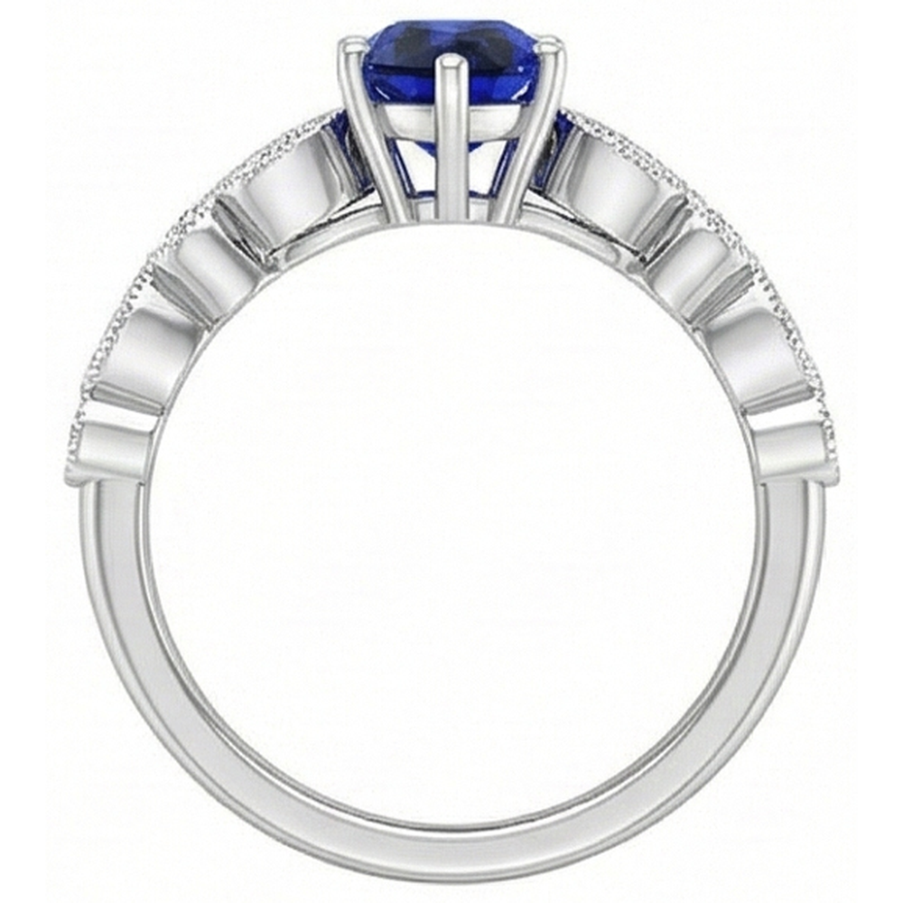 naturel pear diamant 2.50carats bague détail rapproché