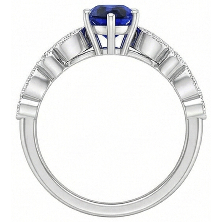 naturel pear diamant 2.50carats bague détail rapproché