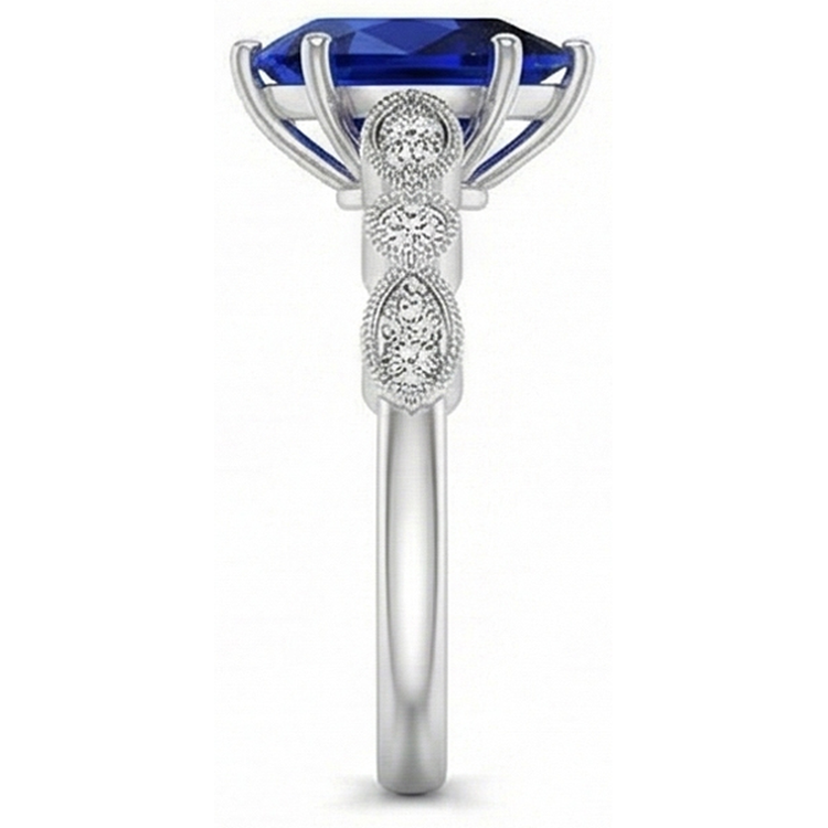 naturel pear diamant 2.50carats bague sur blanc