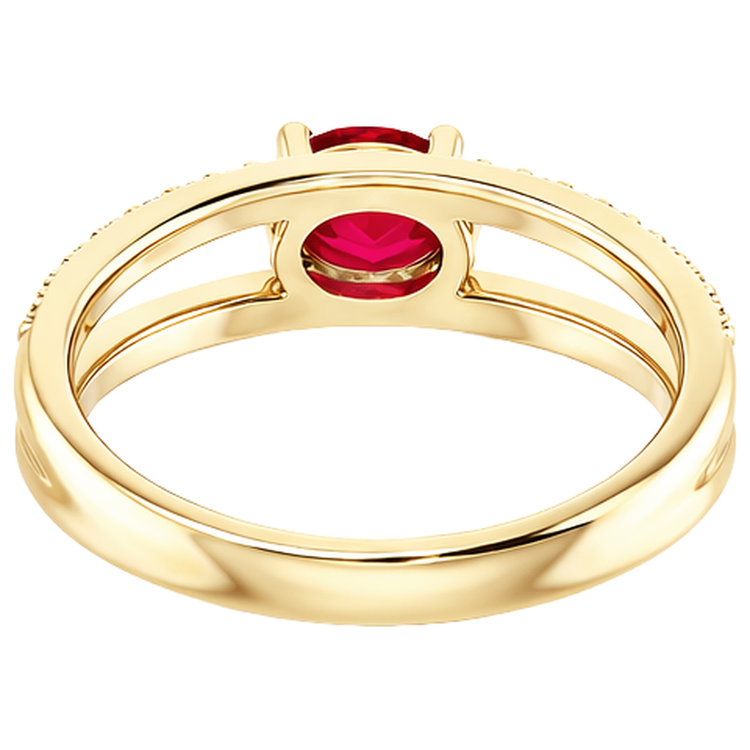 Bague Or Jaune 14K Rubis Et Diamants Naturels Extraits des Mines ( et non cultivés en laboratoire ) 2.60 Carats Neuf