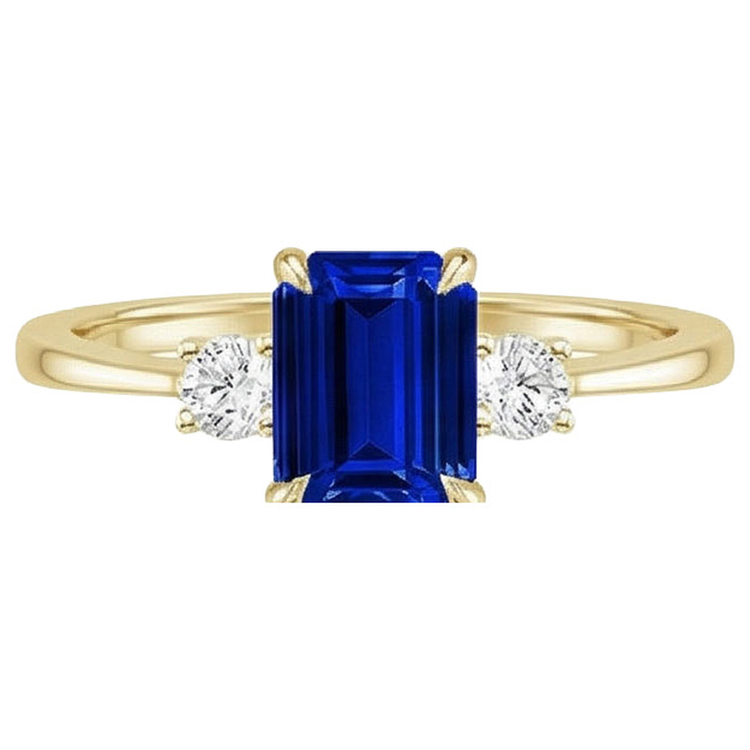 naturel diamant 3.50carats bague vue de profil