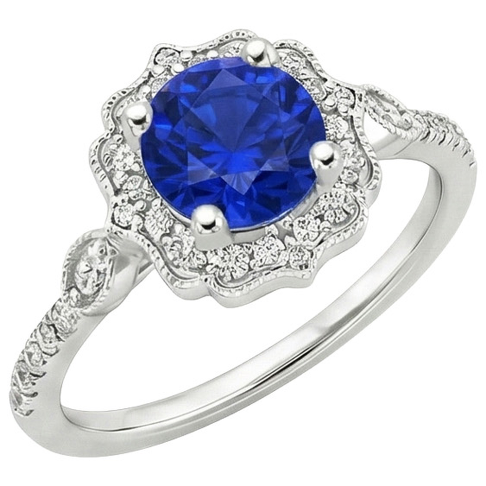 naturel round diamant 3carats bague angle de côté