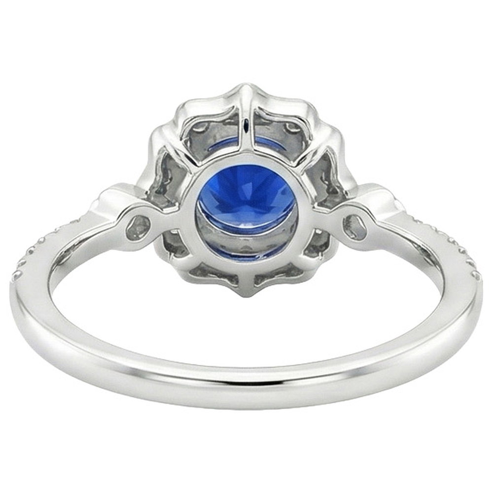 naturel round diamant 3carats bague sur blanc