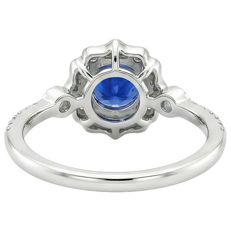 naturel round diamant 3carats bague sur blanc